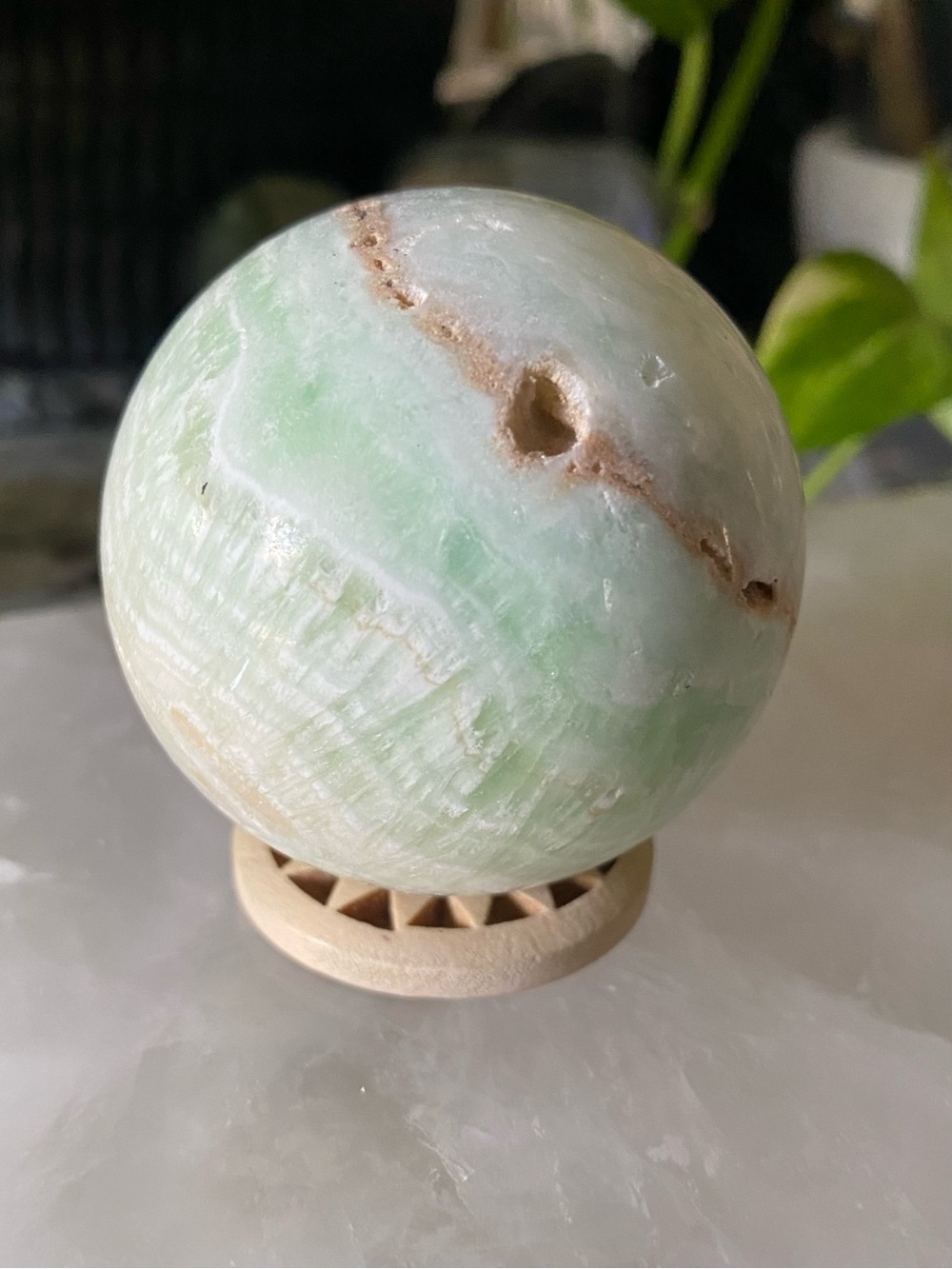 🩵✨ 2” HEMIMORPHITE CRYSTAL SPHERE — A LITTLE POCKET OF CALM ✨🩵